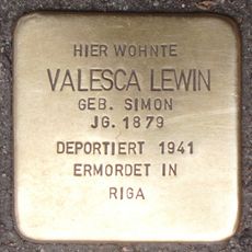 Stolperstein dedicated to Valesca Lewin