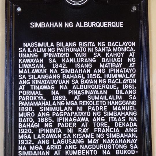 Church of Alburquerque historical marker