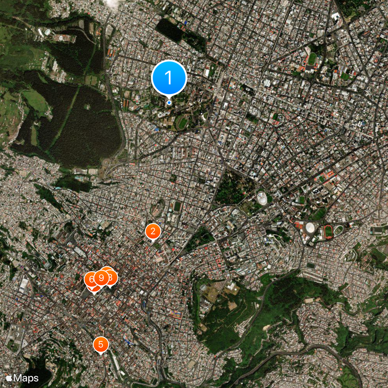 Central University of Ecuador Map
