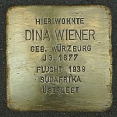 Stolperstein en memoria de Dina Wiener