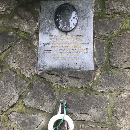 Pamětní deska Michala Braniše v Michli