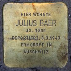 Stolperstein dedicated to Julius Baer
