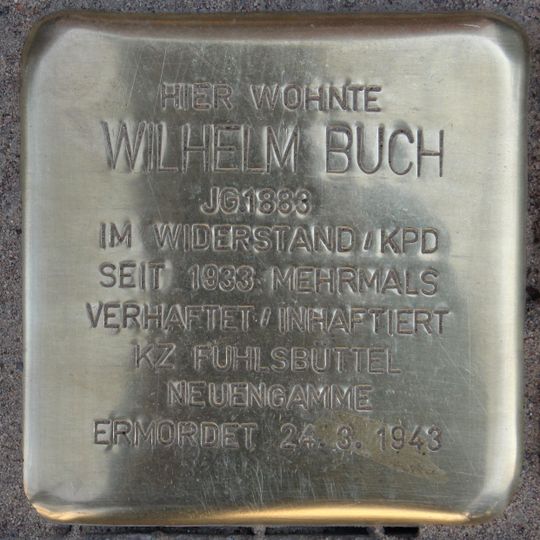 Stolperstein en memoria de Wilhelm Buch