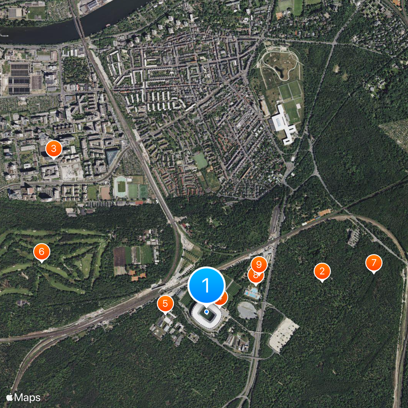 Waldstadion Map