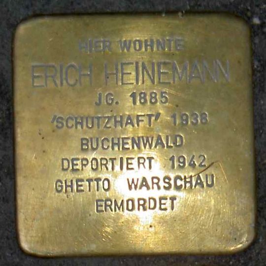 Stolperstein en memoria de Ehrich Heinemann