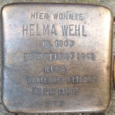 Stolperstein dedicated to Helma Wehl
