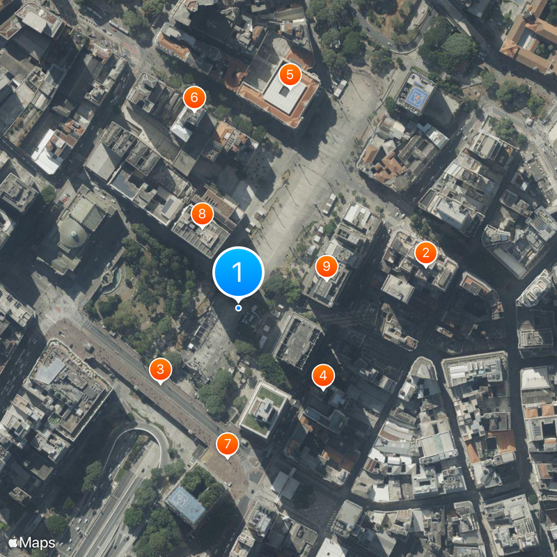 Vale do Anhangabaú Mapa