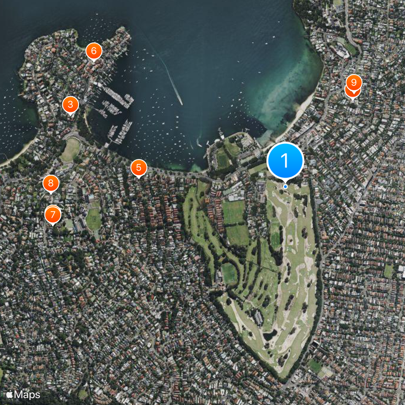 Rose Bay Map