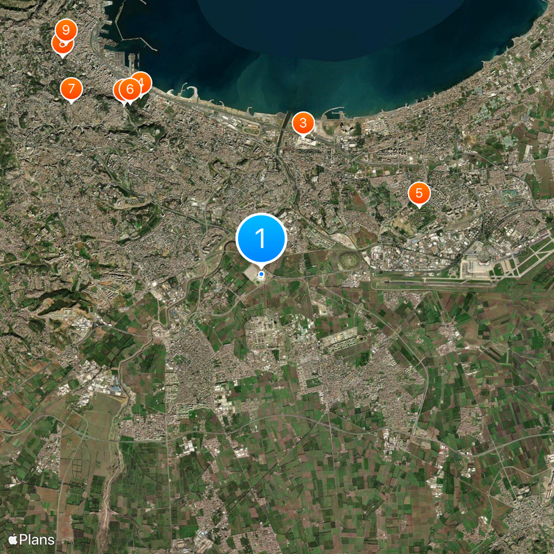 Estadio Nelson Mandela Mapa