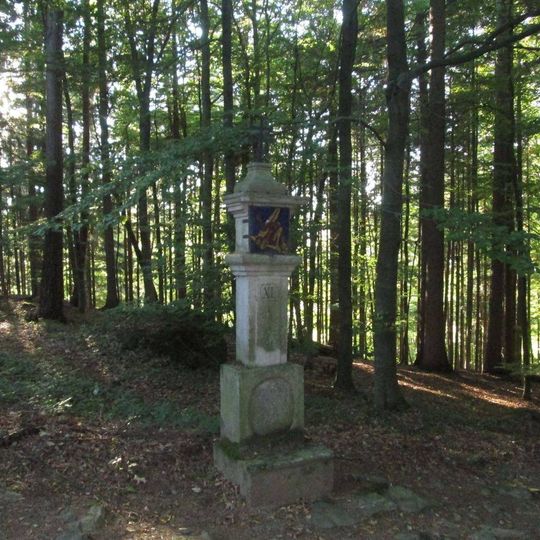 Boží muka na křížové cestě u Kamenice nad Lipou - 11. zastavení