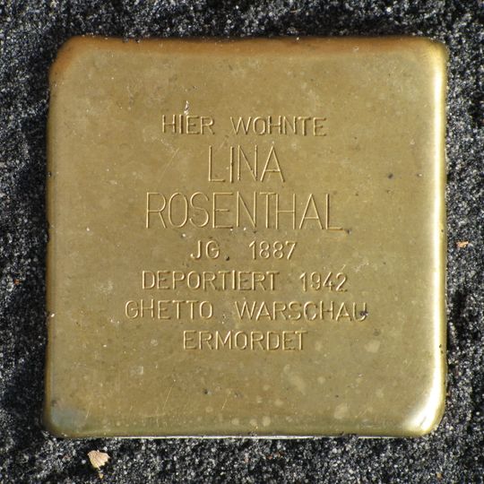 Stolperstein en memoria de Lina Rosenthal