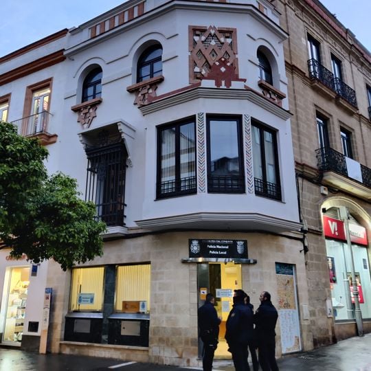 Edificio del Casino Nacional en la calle Larga de Jerez de la Frontera