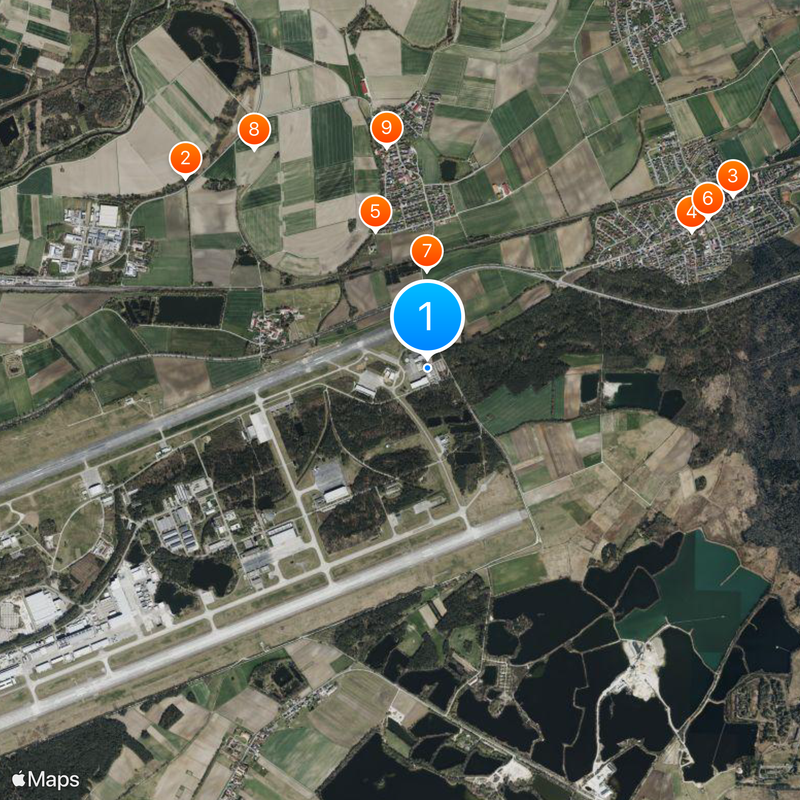 Ingolstadt Manching Airport Map