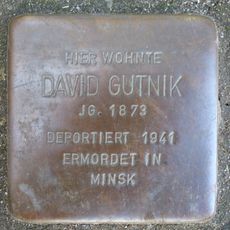 Stolperstein dedicated to David Gutnik