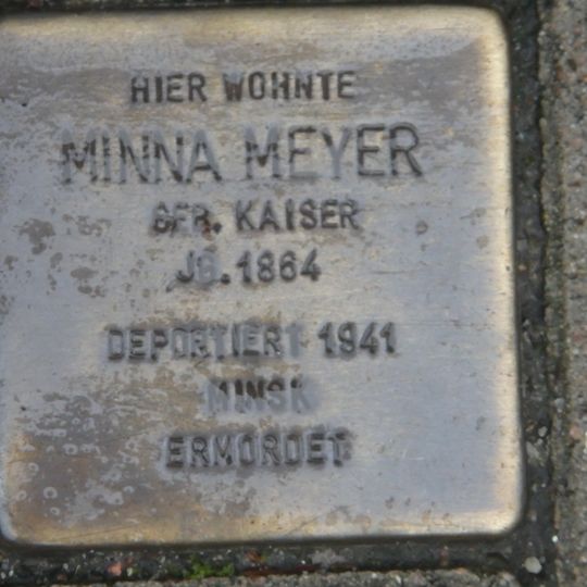Stolperstein en memoria de Minna Meyer