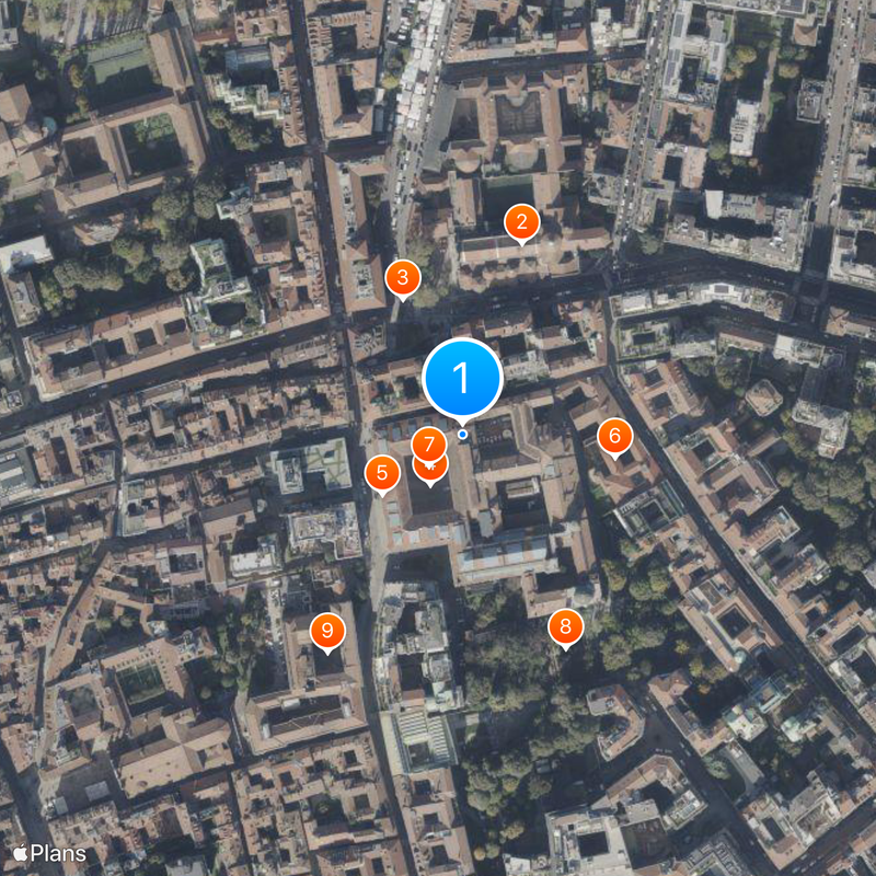 Pinacoteca de Brera Mapa