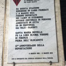 Plate to the deportees from Santa Maria Novella