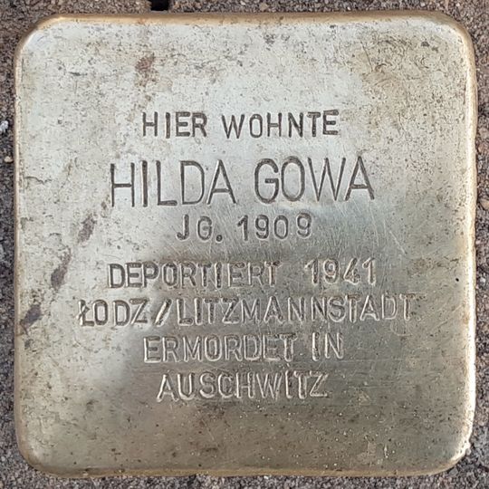 Stolperstein dedicated to Hilda Gowa