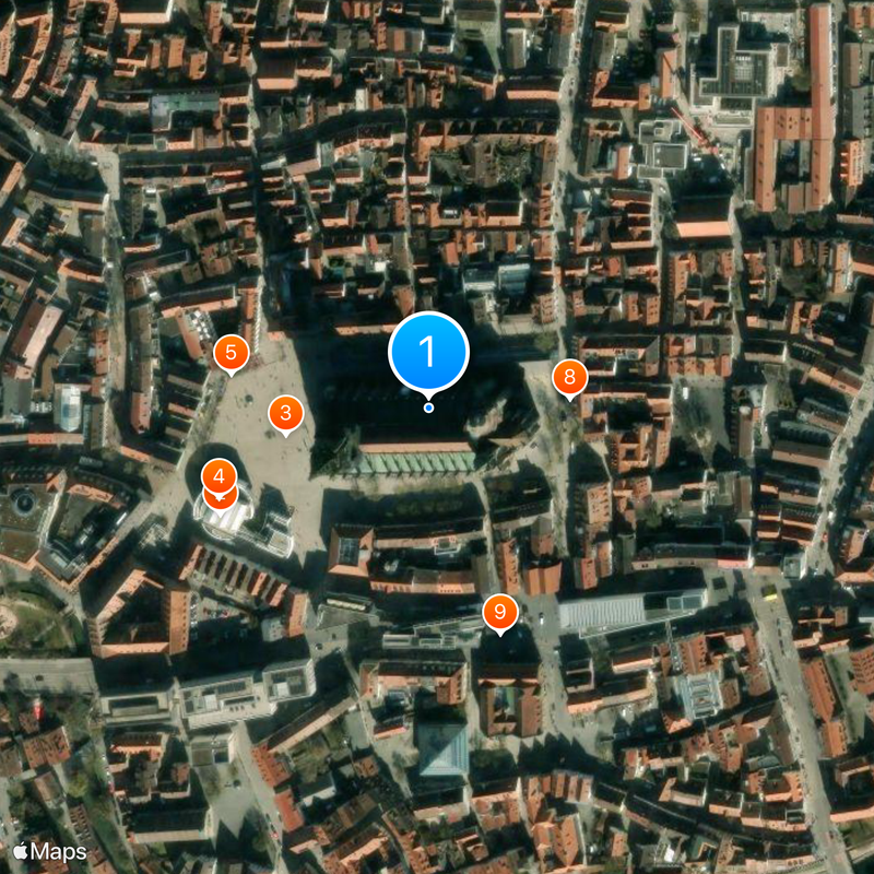 Munster van Ulm Kaart