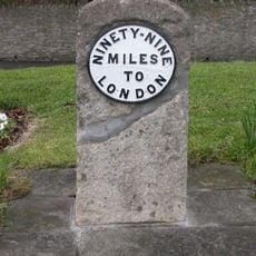 Milestone, Hilperton Road, jcn Roundstone Street (duplicate in Trowbridge Museum)