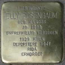Stolperstein à la mémoire d’Elly Rosenbaum