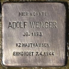 Stolperstein dedicated to Adolf Wenger