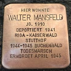 Stolperstein en memoria de Walter Mansfeld