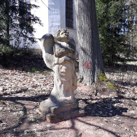 Socha "Meditující anděl" na cestě andělů u Nečtin