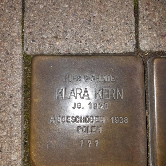 Stolperstein dedicated to Klara Kern