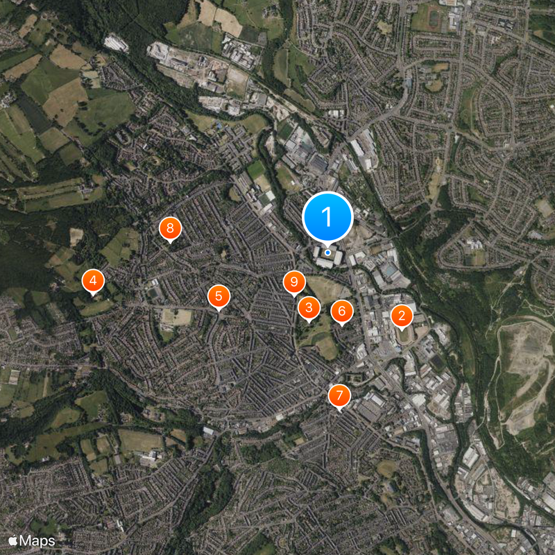Stadio di Hillsborough Mappa