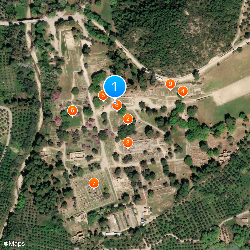 Heraion di Olimpia Mappa