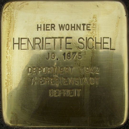Stolperstein à la mémoire de Henriette Sichel