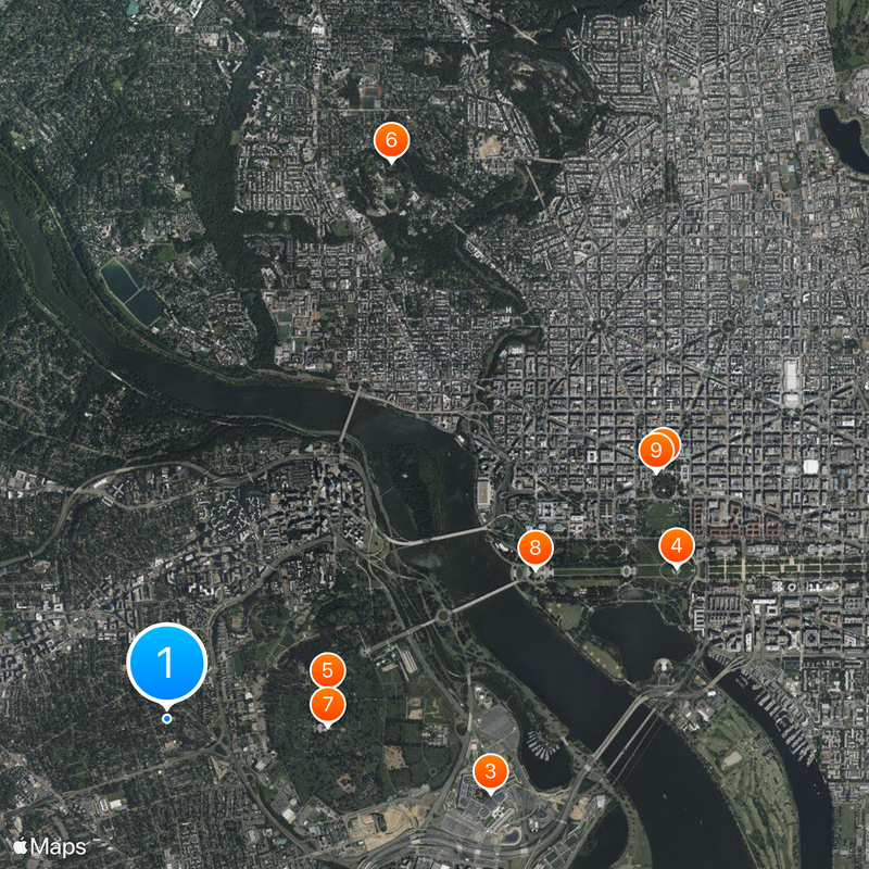 Hrabstwo Arlington Mapa