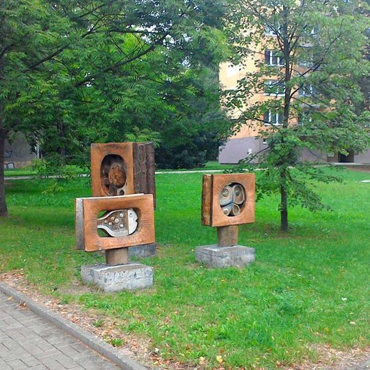 Plastika na sídlišti v Táboře