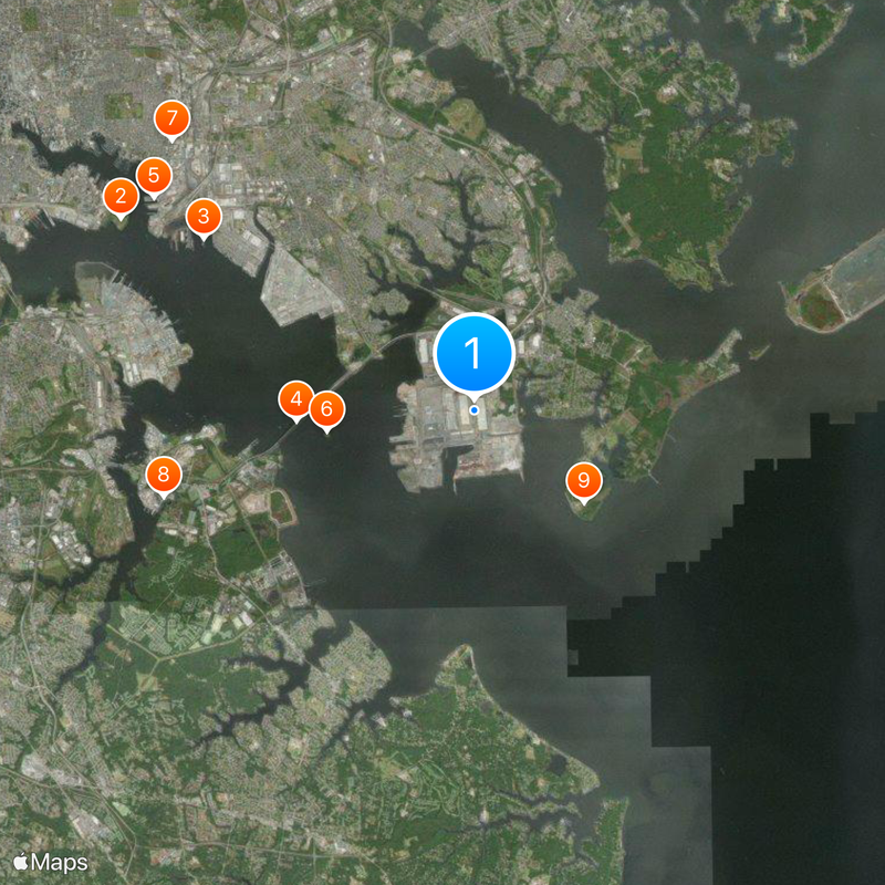 Sparrows Point Karte