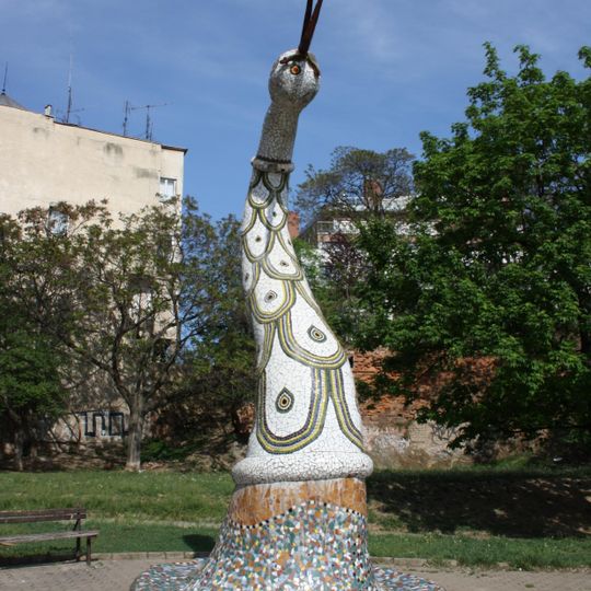 Sculpture of stork
