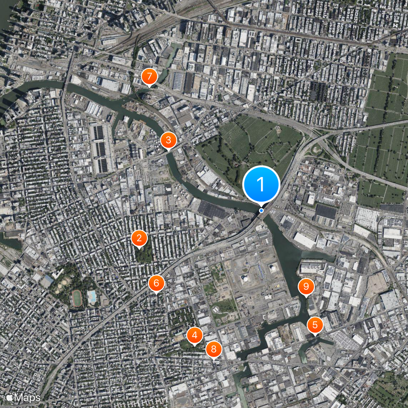 Kosciuszko Bridge Kaart