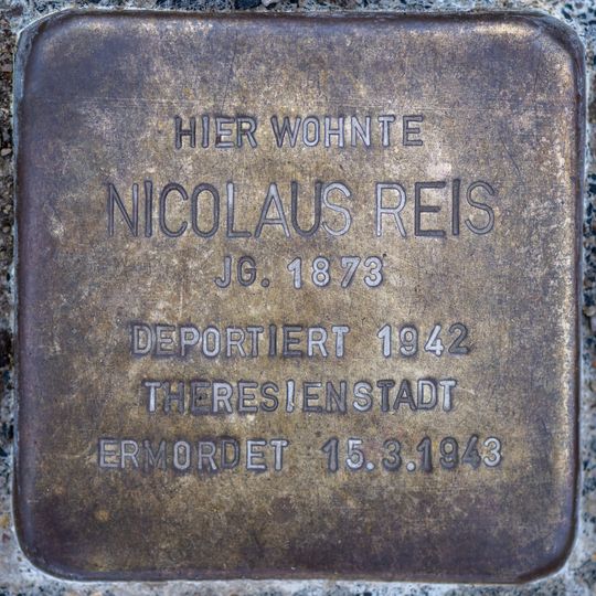 Stolperstein en memoria de Nicolaus Reis