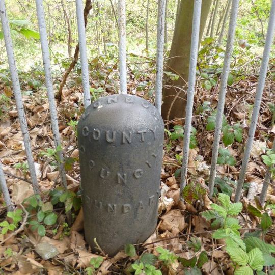 Two Boundary Posts North Of Junction With Windmill Road