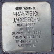 Stolperstein dedicated to Franziska Jacobsohn
