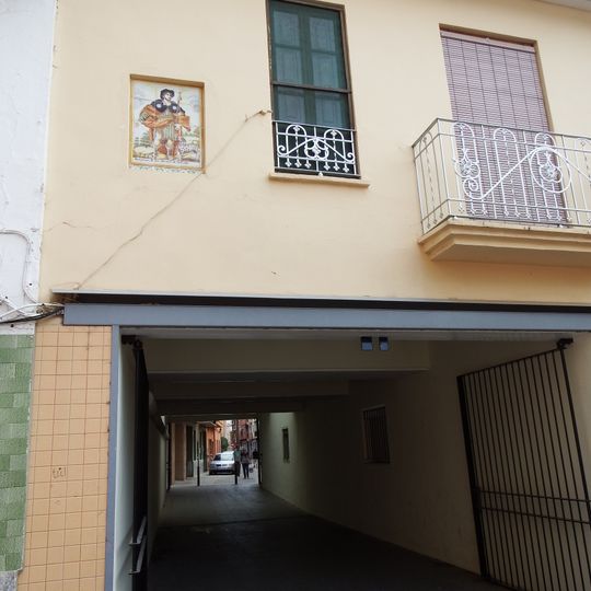 Ceramic panel of Saint Roch