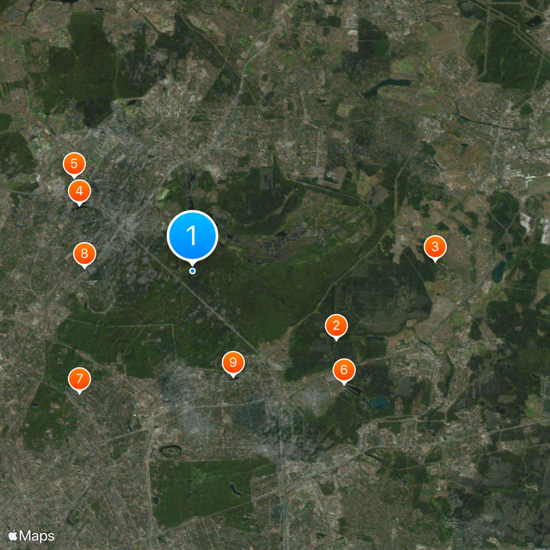 Losiny Ostrov National Park Map