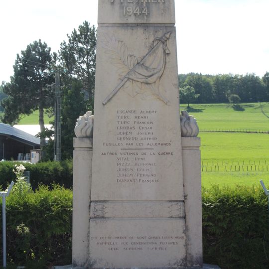 World War II memorial of Corlier