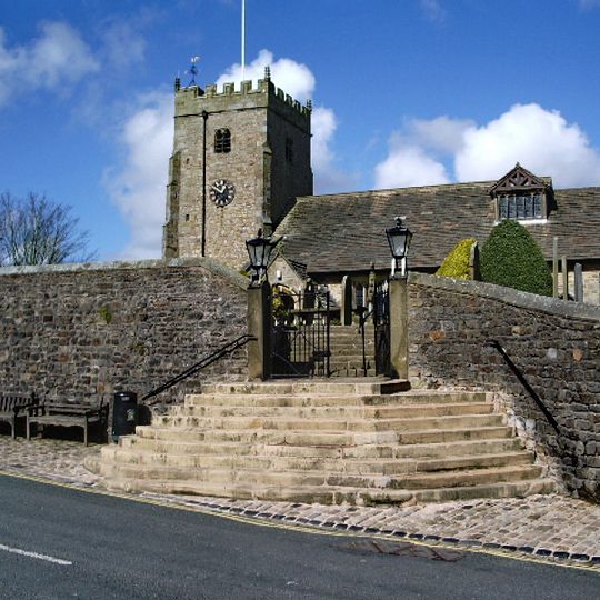 Churchyard wall and steps at Church of St Bartholomew