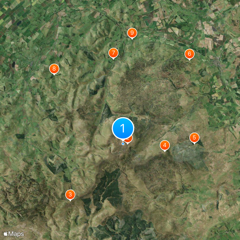 The Cheviot Hills Map