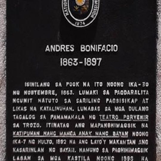 Andres Bonifacio historical marker