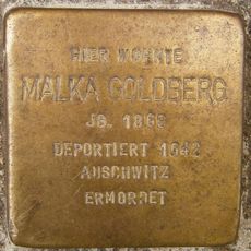 Stolperstein dedicated to Malka Goldberg