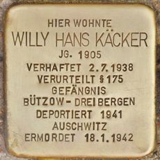 Stolperstein en memoria de Willy Hans Käcker