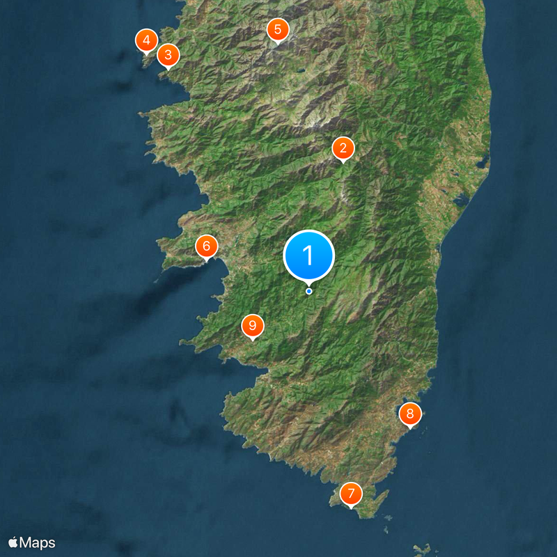 Corsica del Sud Mappa
