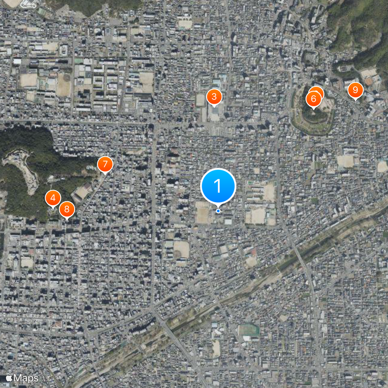 Ehime Prefectural Matsuyama Higashi High School Map